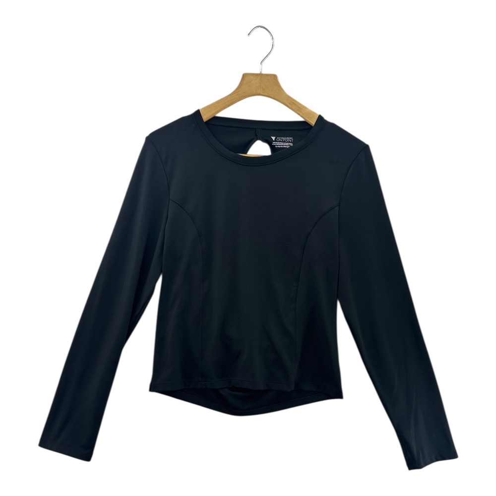 Victorias Secret On Point Black Long‎ Sleeve Cutout Athletic Top XL